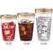100 Pk 16 oz Clear Plastic Cups | Gold Rimmed Disposable Cups